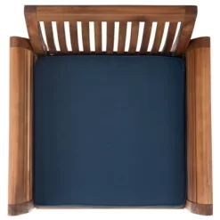 Carson 4pc Outdoor Set - Natural/Navy - Safavieh -Safavieh Store GUEST 06c9b5d0 767a 4979 82f4 008f518ab3bf