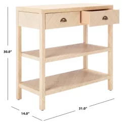 Apis Raffia Console Table - Light Natural/Gold - Safavieh -Safavieh Store GUEST 13c7afe4 fc06 4c83 9dfd 9f16b77005bc