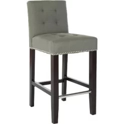 Thompson 23.9" Counter Stool W/ Silver Nail Heads - Safavieh