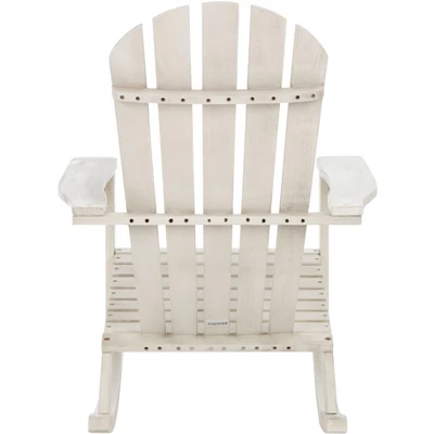 Brizio Adirondack Rocking Chair - White - Safavieh 4 Brizio Adirondack Rocking Chair - White - Safavieh - Image 4