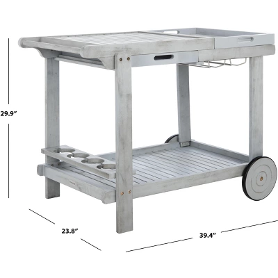 Orland Tea Trolley - Grey - Safavieh 6 Orland Tea Trolley - Grey - Safavieh - Image 6