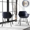 Arlo Mid Century Dining Chair (Set Of 2) - Midnight Blue/Black - Safavieh