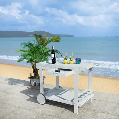 Orland Tea Trolley - Grey - Safavieh 3 Orland Tea Trolley - Grey - Safavieh - Image 3