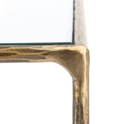 Jessa Forged Metal Square End Table - Brass - Safavieh