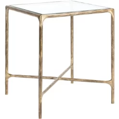 Jessa Forged Metal Square End Table - Brass - Safavieh -Safavieh Store GUEST 37f0dd03 027a 43eb 9170 aea45e3b635a