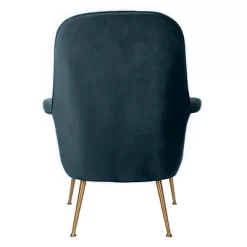 Aimee Velvet Arm Chair - Navy - Safavieh -Safavieh Store GUEST 42c5bd43 7878 4bf8 abe9 b732d1a2970f