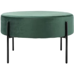 Lisbon Round Cocktail Ottoman - Safavieh -Safavieh Store GUEST 44f40696 a0a9 45ea 8fc5 a511da70e335