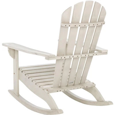 Brizio Adirondack Rocking Chair - White - Safavieh 5 Brizio Adirondack Rocking Chair - White - Safavieh - Image 5