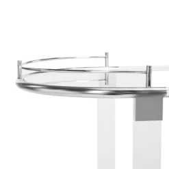 Lennon Acrylic Bar Trolley - Chrome - Safavieh