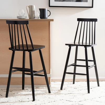 Beaufort Bar Stool (Set Of 2) - Black - Safavieh 1 Beaufort Bar Stool (Set Of 2) - Black - Safavieh