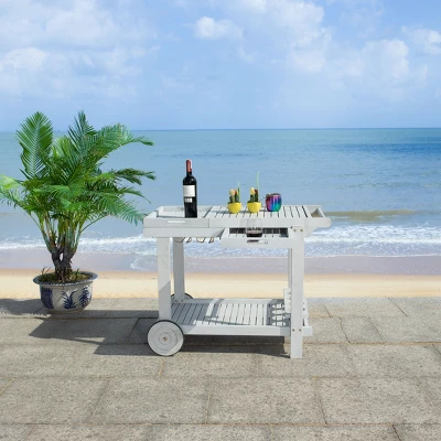 Orland Tea Trolley - Grey - Safavieh 2 Orland Tea Trolley - Grey - Safavieh - Image 2