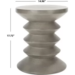 Benaya Concrete Accent Stool - Safavieh -Safavieh Store GUEST 5708d8fc 1a2d 4061 8147 90778dc41630