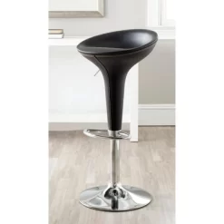 Safavieh Shedrack Swivel Bar Stool - Black - Safavaieh