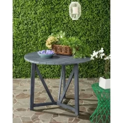 Cloverdale Round Table - Gray - Safavieh
