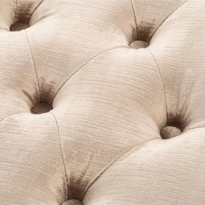 Barney Tufted Bench W/ Brass Nail Heads - Safavieh 5 Barney Tufted Bench W/ Brass Nail Heads - Safavieh - Image 5