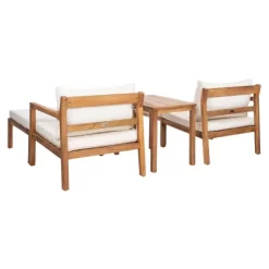 Pratia 5pc Outdoor Set - Natural/Beige - Safavieh -Safavieh Store GUEST 66ec1e79 6b95 484a ab56 9dc31a979544