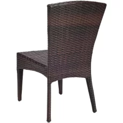 New Castle Wicker Side Chair (Set Of 2) - Black/Brown - Safavieh -Safavieh Store GUEST 68793a78 ca53 43ea 820d fe6fe9d72e7f