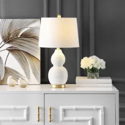 Darsa Table Lamp - White - Safavieh -Safavieh Store GUEST 6d7b6bd7 e955 4bcb aa9f 569d3c875ae3