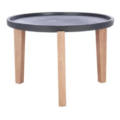 Valton Side Table - Natural/Black - Safavieh -Safavieh Store GUEST 711ddfbf 2dd0 4761 bd96 16c46c12bbb3