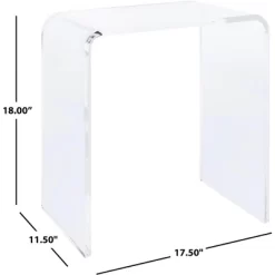 Pryor Acrylic Side Table - Clear - Safavieh -Safavieh Store GUEST 79aede8c a7e7 432d a2a2 6df28a273914