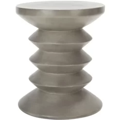 Benaya Concrete Accent Stool - Safavieh -Safavieh Store GUEST 7d138311 f696 4319 be04 952a5178e295