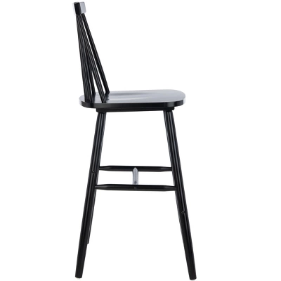 Beaufort Bar Stool (Set Of 2) - Black - Safavieh 4 Beaufort Bar Stool (Set Of 2) - Black - Safavieh - Image 4