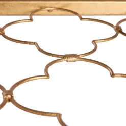 Hanzel Gold Leaf Glass Side Table - Gold - Safavieh -Safavieh Store GUEST 82fa85e3 f941 422b 8f41 c358cd1fe745