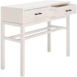 Ajana 2 Drawer Console - Distressed White W/Distressed White Drawer - Safavieh -Safavieh Store GUEST 86bfa030 e15f 44ea 8aca ec91d7d62e26