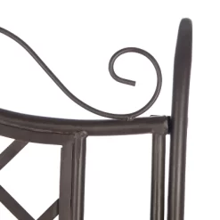 Abner Wrought Iron 45.75 Inch W Outdoor Garden Bench - Safavieh -Safavieh Store GUEST 870c4f3c 1af8 4a1e 82be d8d9472adc04