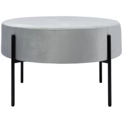 Lisbon Round Cocktail Ottoman - Safavieh -Safavieh Store GUEST a106a5c4 c995 4cef 9d68 d4de6266adf1