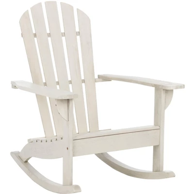 Brizio Adirondack Rocking Chair - White - Safavieh 2 Brizio Adirondack Rocking Chair - White - Safavieh - Image 2