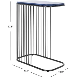 Stafford Side Table - Blue/Black - Safavieh -Safavieh Store GUEST bcf5804a 9aa9 4416 825c f0b433ecf647