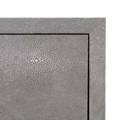 Jodie Faux Shagreen Nightstand - Grey/Silver - Safavieh