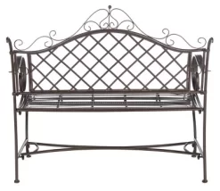 Abner Wrought Iron 45.75 Inch W Outdoor Garden Bench - Safavieh -Safavieh Store GUEST c1216c9a 69ee 4d91 83f3 beae743b25f0