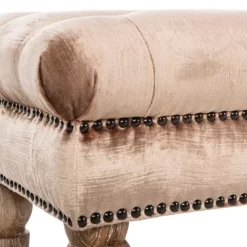 Barney Tufted Bench W/ Brass Nail Heads - Safavieh 10 Barney Tufted Bench W/ Brass Nail Heads - Safavieh -Safavieh Store GUEST c9615899 f940 4087 bed6 fa237f00ce0d