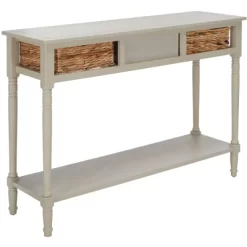 Christa Console Table With Storage - Vintage Grey - Safavieh -Safavieh Store GUEST d32aafa4 e6ef 4da8 b778 93e52df8e102