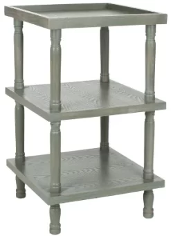 Esmeralda 3 Tier Side Table- Ash Grey - Safavieh