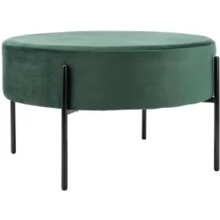 Lisbon Round Cocktail Ottoman - Safavieh -Safavieh Store GUEST d7cac0df de2a 4300 b5b0 5f4f3639f680