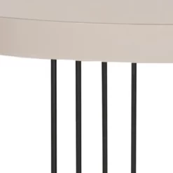 Kelly Mid Century Scandinavian Lacquer Side Table - Taupe/Black - Safavieh -Safavieh Store GUEST dce410a6 08b9 407a 8d85 52beae72dff3