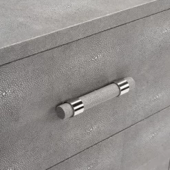 Jodie Faux Shagreen Nightstand - Grey/Silver - Safavieh -Safavieh Store GUEST de74ba13 5a60 417f ac88 52565c34b16c