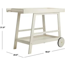 Renzo Indoor/Outdoor Bar Cart - Distressed White - Safavieh 13 Renzo Indoor/Outdoor Bar Cart - Distressed White - Safavieh -Safavieh Store GUEST e37ae393 07e0 4edf b24d beca2fa2f337