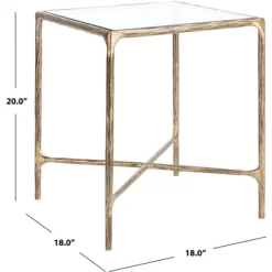 Jessa Forged Metal Square End Table - Brass - Safavieh -Safavieh Store GUEST eb3dd10c 0fcb 4d87 9141 33fa67115c57