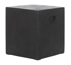 Cube Indoor/Outdoor Modern Concrete Accent Table - Black - Safavieh -Safavieh Store GUEST f5cced78 3a1b 4c61 8a54 8f0e68feb8ce