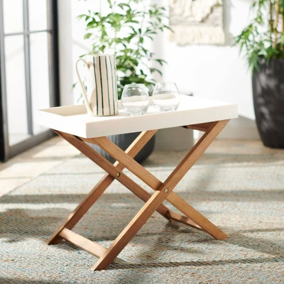 Terance Side Table - Natural/Beige - Safavieh 1 Terance Side Table - Natural/Beige - Safavieh