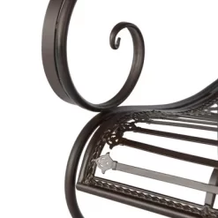 Abner Wrought Iron 45.75 Inch W Outdoor Garden Bench - Safavieh -Safavieh Store GUEST f8c8baa8 c496 4b2a 8fa0 90af69809eb8