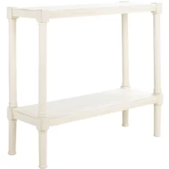Rafiki Console Table - Distressed White - Safavieh -Safavieh Store GUEST fe9f8e2a 8ac7 4fa2 aed3 63291399e06f