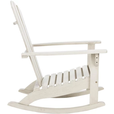 Brizio Adirondack Rocking Chair - White - Safavieh 3 Brizio Adirondack Rocking Chair - White - Safavieh - Image 3